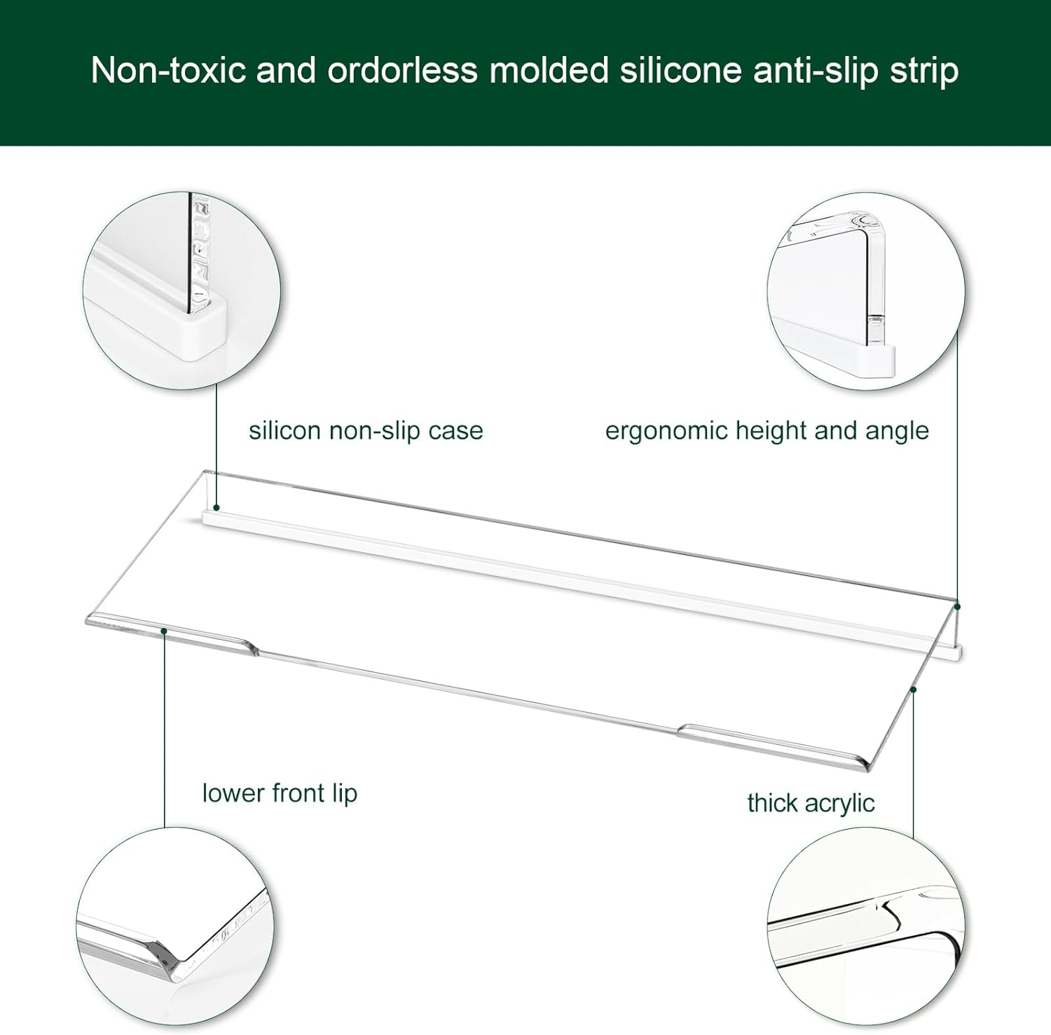 Computer Keyboard Stand Holder - Ergonomic Acrylic Keyboard Stand for Desktop Comfortable Keyboard Tray Riser with Silicone Anti-Slip Strip for Home School Office Desk Accessory, Lightpink 37 61GRkwBz1eL. AC SL1500 - northernschoolofshiatsu.co.uk