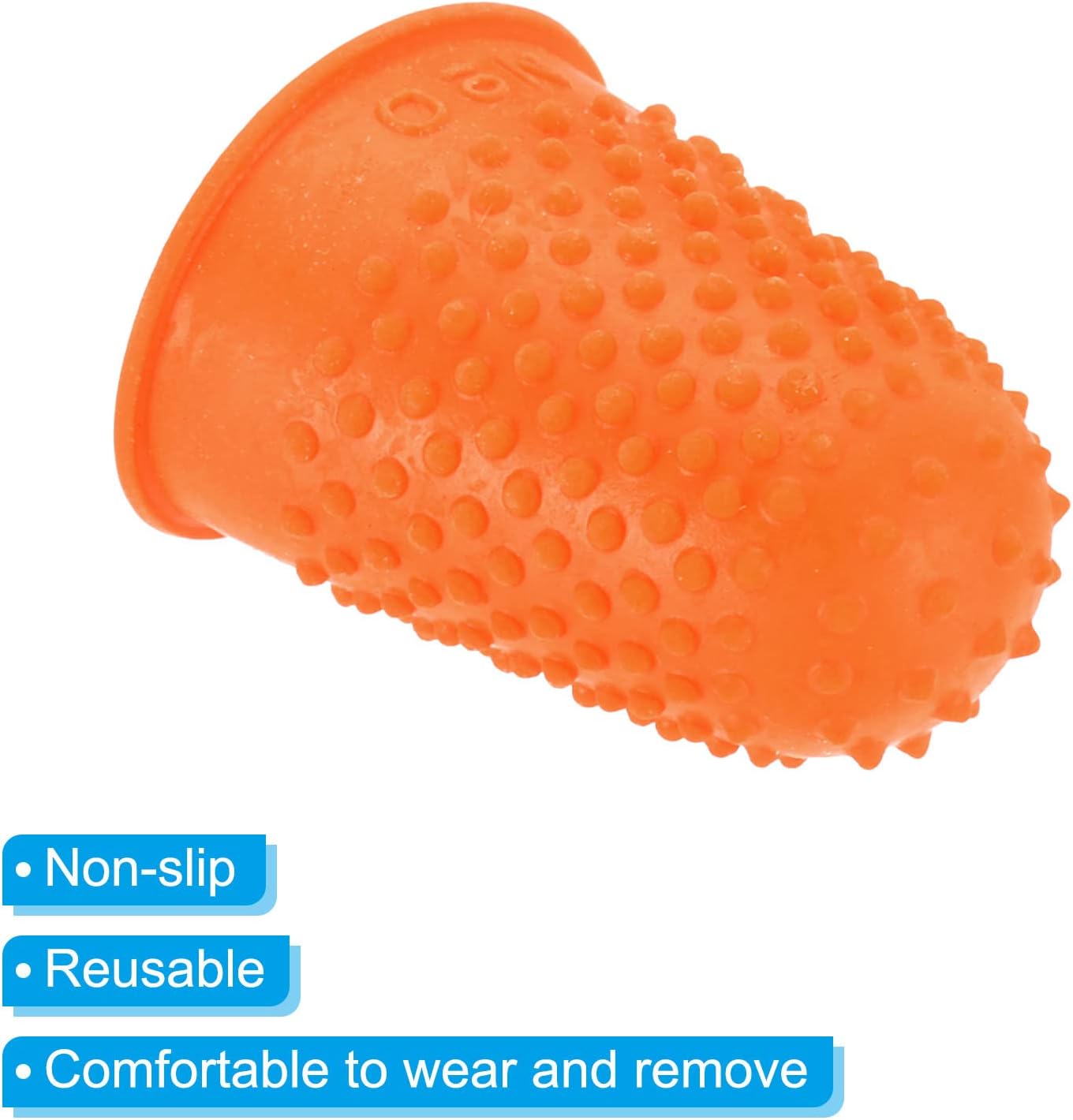 PATIKIL 0.71x1.14 Inch Rubber Finger Tips, 20 Pack Silicone Thumb Fingertip Protector Covers Guard Pads Thimble Grips for Office Counting Sewing, Blue Medium Size 24 - northernschoolofshiatsu.co.uk