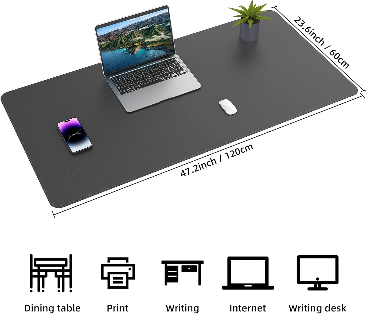 Large Desk Mat 47.2" x 17" Leather Desk Pad Protector with Natural Cork & PU Leather, Non-Slip Office Desk Mat, Large Mouse Pad, Waterproof Desk Blotter pad for Office&Home(Black) 96 61Gq6zTh8SL. AC SL1500 - northernschoolofshiatsu.co.uk