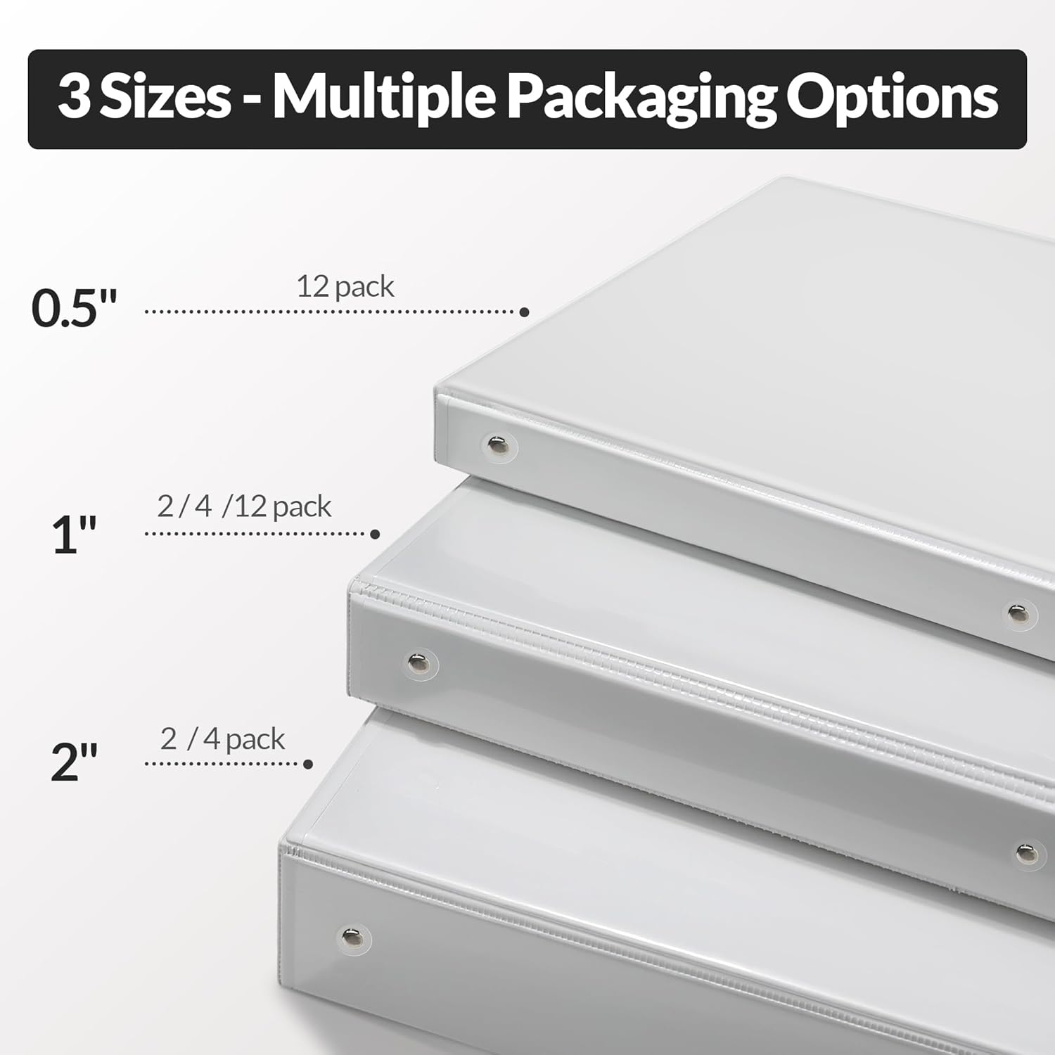 GNL 2 Inch Binder 3 Ring Economy, Round Ring, Clear View Binder Three Ring PVC-Free & Non-Stick for School or Office Supplies, White - Gray, 8 Packs 7 61IZiHIRU1L. AC SL1500 - northernschoolofshiatsu.co.uk