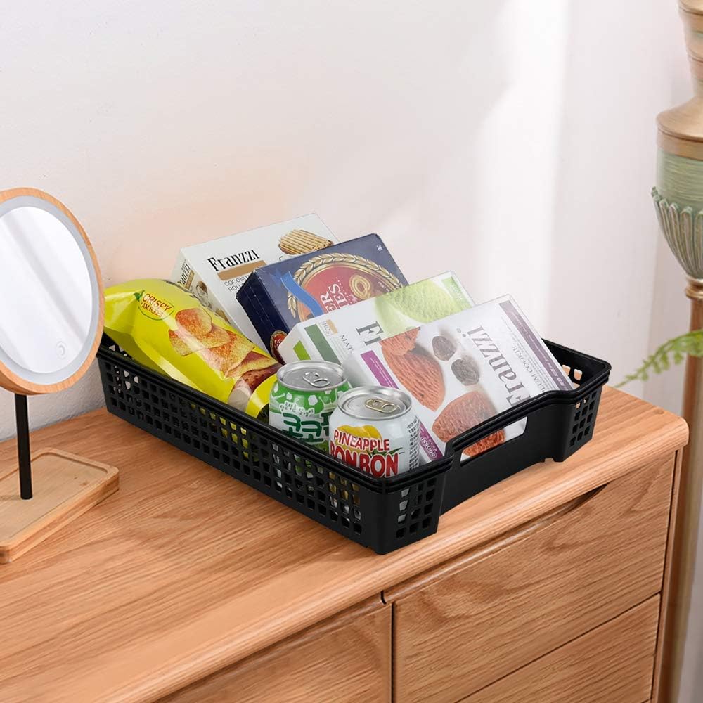 Stackable Kitchen Office Desk File Basket Trays, Black, 6 Packs 6 61JQroVWeLL. AC SL1000 - northernschoolofshiatsu.co.uk