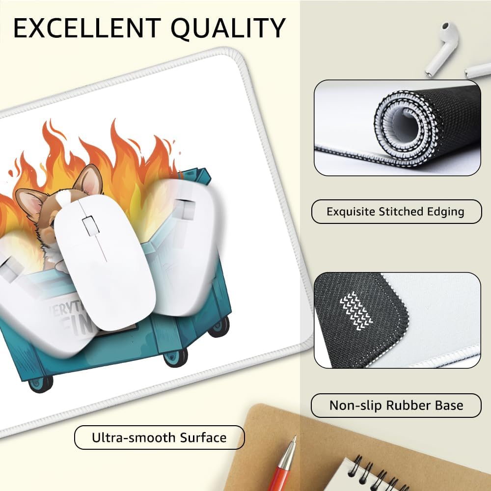 Everything's Fine Mouse Pad with Stitched Edge, Funny Corgi Dumpster Fire Mousepad Gifts for Nurse Doctor Veterinary, Office Gifts for Manager Teacher, Going Away Present for Colleague 3 61JuF5BK9IL. AC SL1000 - northernschoolofshiatsu.co.uk