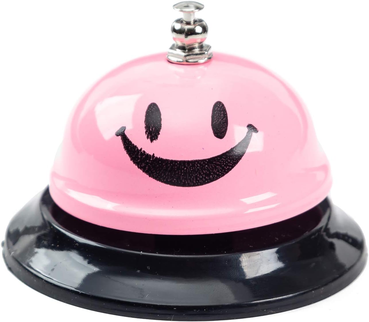 Call Bell, 3.35 Inch Diameter, Metal Bell, Pink Smiley Face, Desk Bell Service Bell for Hotels, Schools, Restaurants, Reception Areas, Hospitals, Customer Service, Pink (1 Bell) 1 61KgmXUn iL. AC SL1500 - northernschoolofshiatsu.co.uk