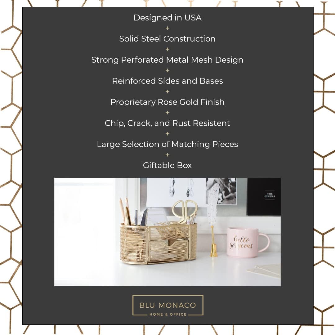 BLU MONACO Gold Desk Organizer Set – Desk Accessories for Women, Office Storage & Supplies, Small Desk Organizers 3 61KkgUtUsDL. AC SL1080 - northernschoolofshiatsu.co.uk
