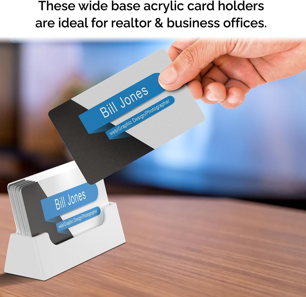 Marketing Holders Business Card Holder Counter 3.5" x 2" Appointment Cards for Medical Facilities Law Offices Real Estate Agents and Hair Salons White Acrylic Display 4 61LVI2gBs1L. AC SL1280 - northernschoolofshiatsu.co.uk