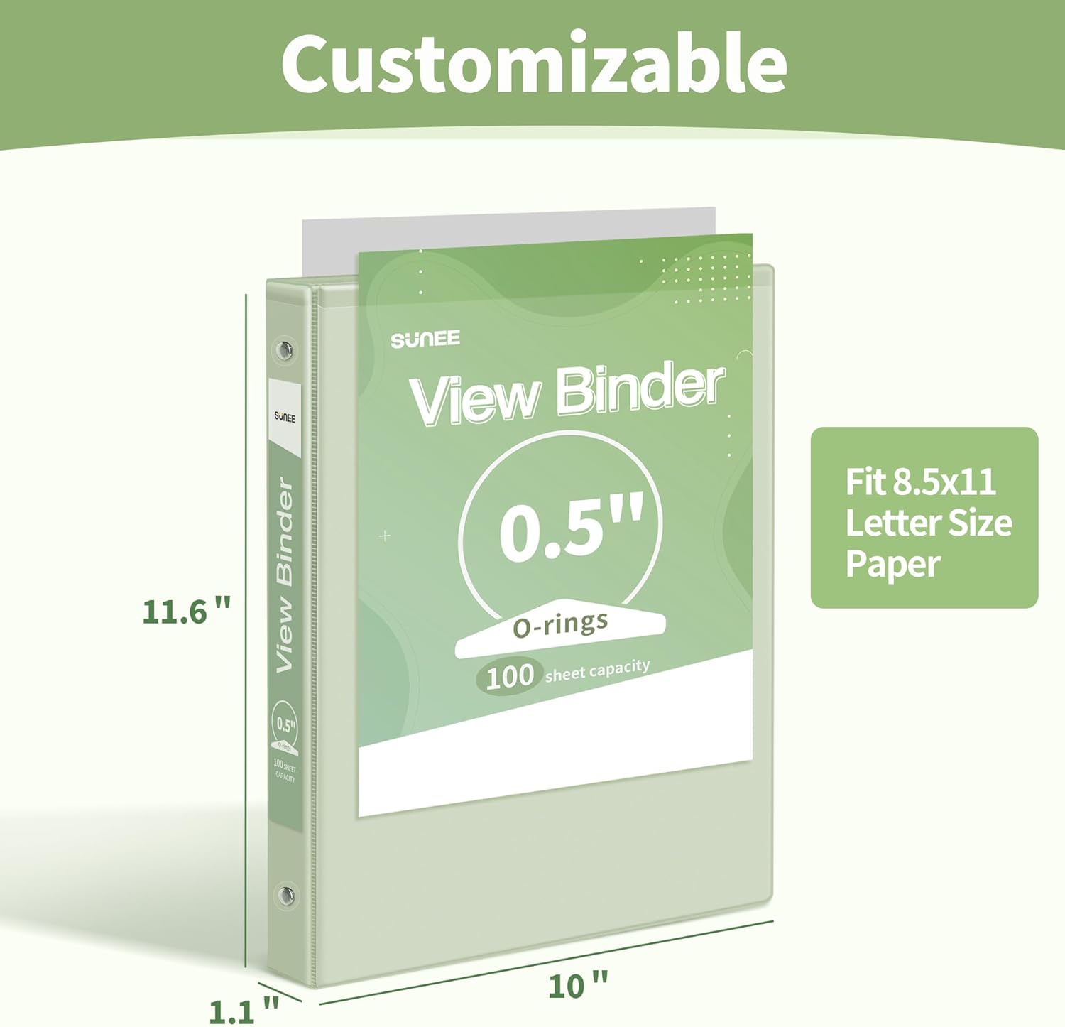 SUNEE 3 Ring Binder 1 Inch 1 Pack, Clear View Binder Three Ring PVC-Free (Fit 8.5x11 Inches) for School Binder or Office Binder Supplies, Purple Binder 134 - northernschoolofshiatsu.co.uk