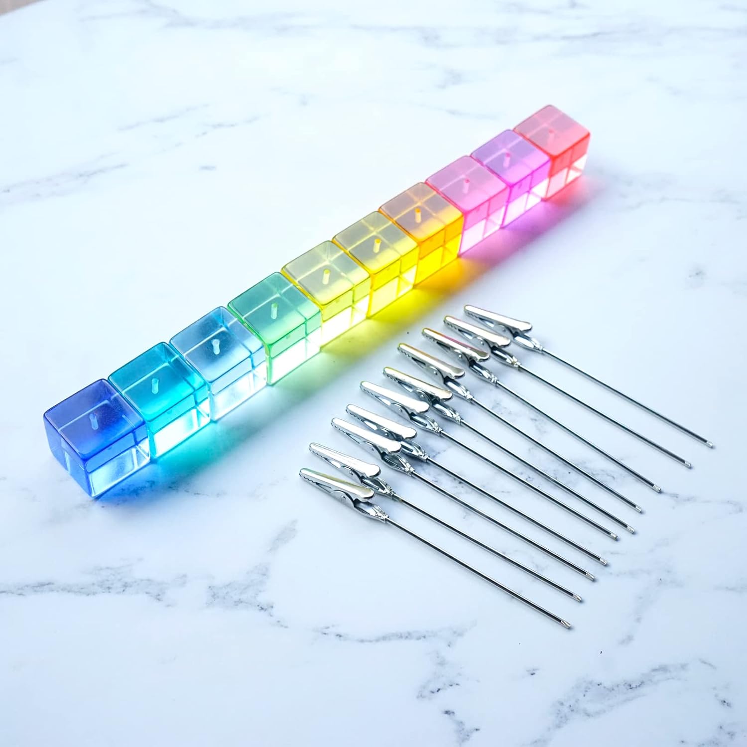 Desktop Picture Holders, 10 pcs Rainbow Colors Polaroid Photo Clip Stand for Paper Name Place Card Postcard Memo Menu Note Memory Photo Christmas Wedding Number Card Display with High Clear Cube Base 7 61LYTZ7DWoL. AC SL1500 - northernschoolofshiatsu.co.uk
