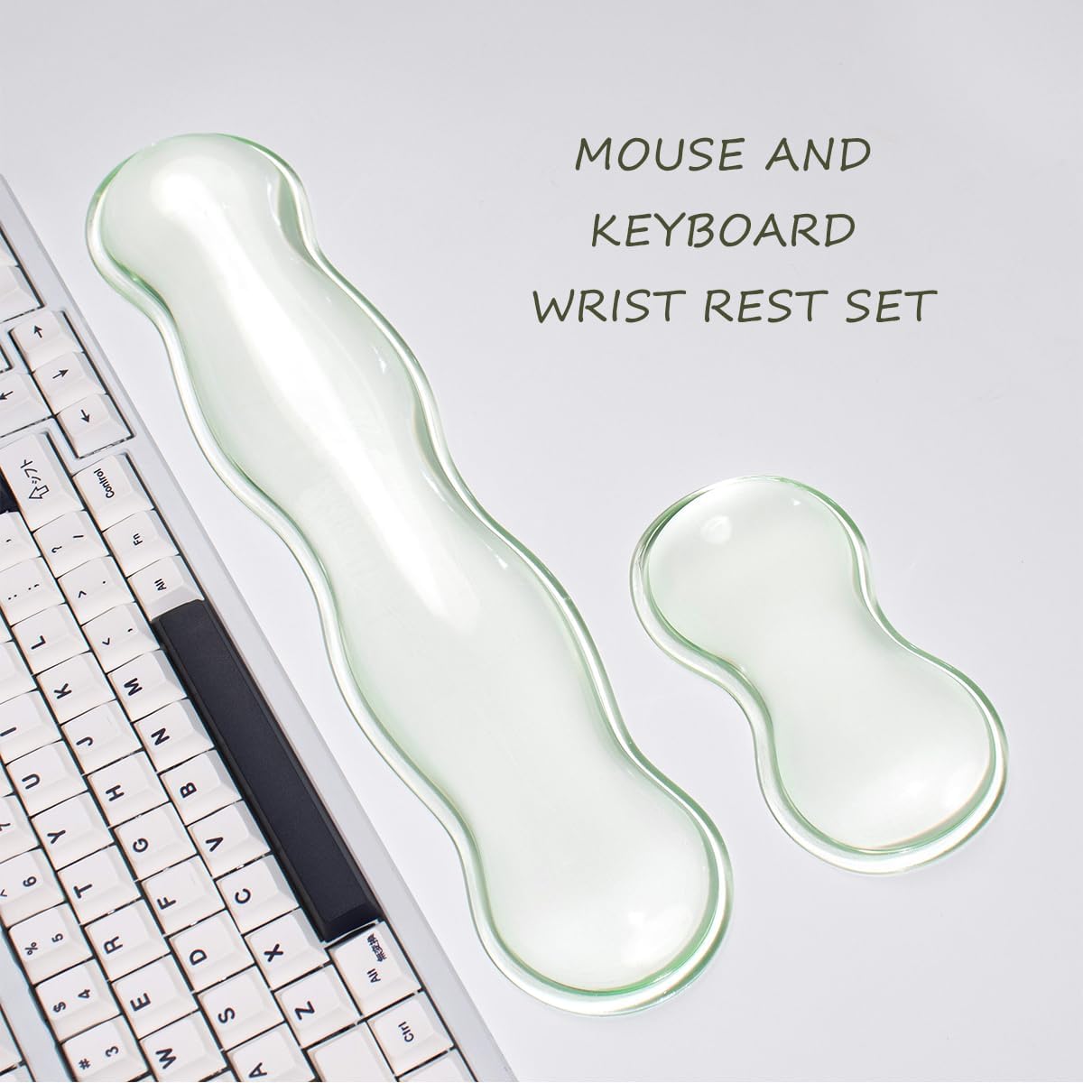 Clear Gel Wrist Rest for Keyboard and Mouse, White Silicone Keyboard Wrist Rest Set, Cute Ergonomic Wrist Rest for Keyboard 60%/75%(White) 46 - northernschoolofshiatsu.co.uk