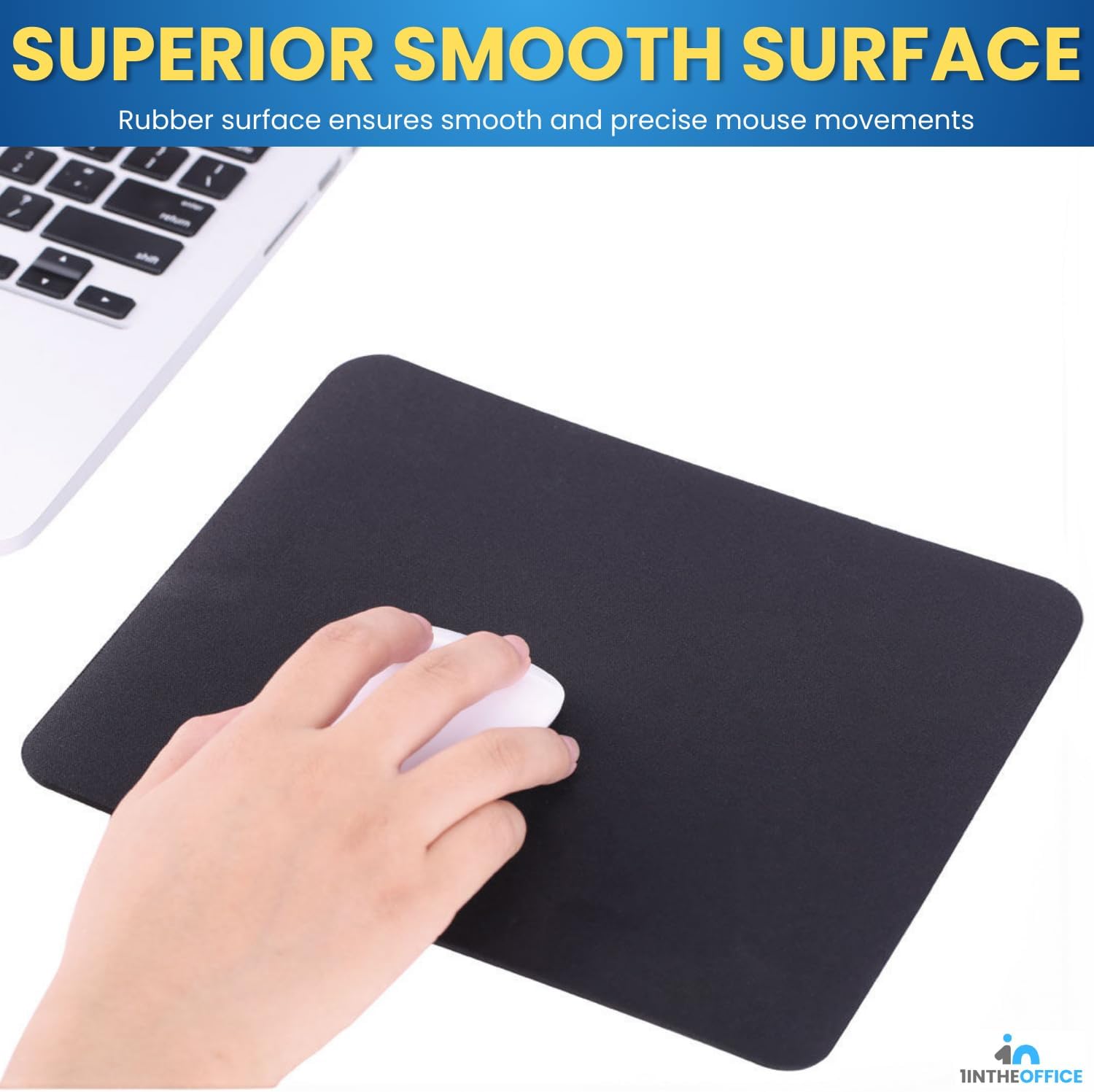 1InTheOffice Mouse Pad, 9" x 7.5", Black 8 - northernschoolofshiatsu.co.uk