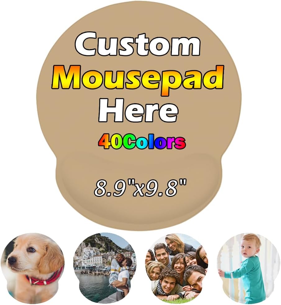 Personalized Wrist Rest Mouse Pad, Add Your Photo, Text, Logo or Art Design, Custom Your own Customized Gaming, Office Mousepad, Black, 7.6-9 30 61MP+PEqP2L. AC SL1000 - northernschoolofshiatsu.co.uk