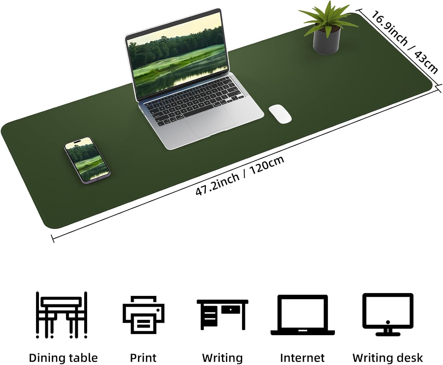 Large Desk Mat 47.2" x 17" Leather Desk Pad Protector with Natural Cork & PU Leather, Non-Slip Office Desk Mat, Large Mouse Pad, Waterproof Desk Blotter pad for Office&Home(Black) 360 61MX9z2UOFL. AC SL1500 - northernschoolofshiatsu.co.uk