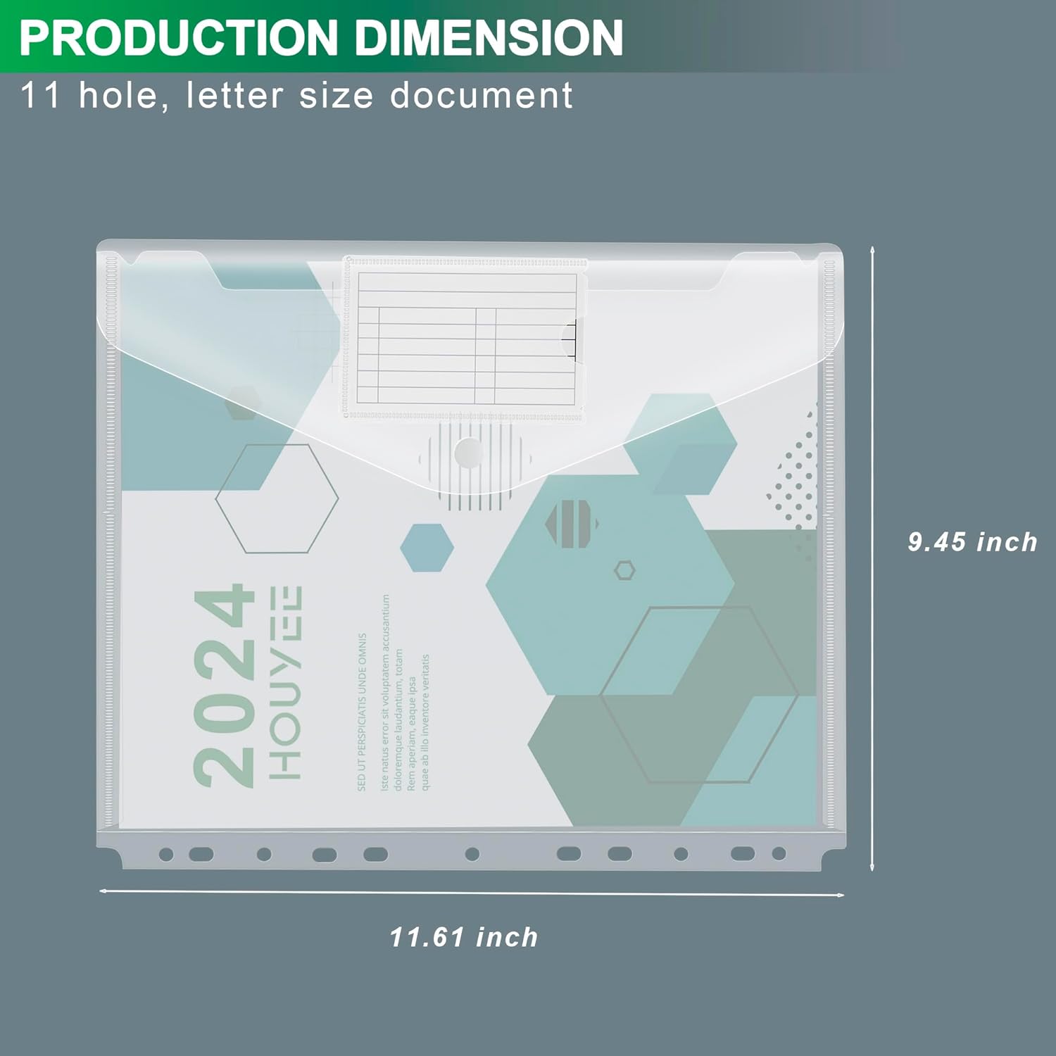 HOUYEE 12 Pack Binder Pocket, 11 Holes Heavy Duty Clear Poly Binder Envelope with Snap Closure, Letter Size,8 Mil,50 Sheet Capacity,Back to School 2 61MqRTF0p+L. AC SL1500 - northernschoolofshiatsu.co.uk