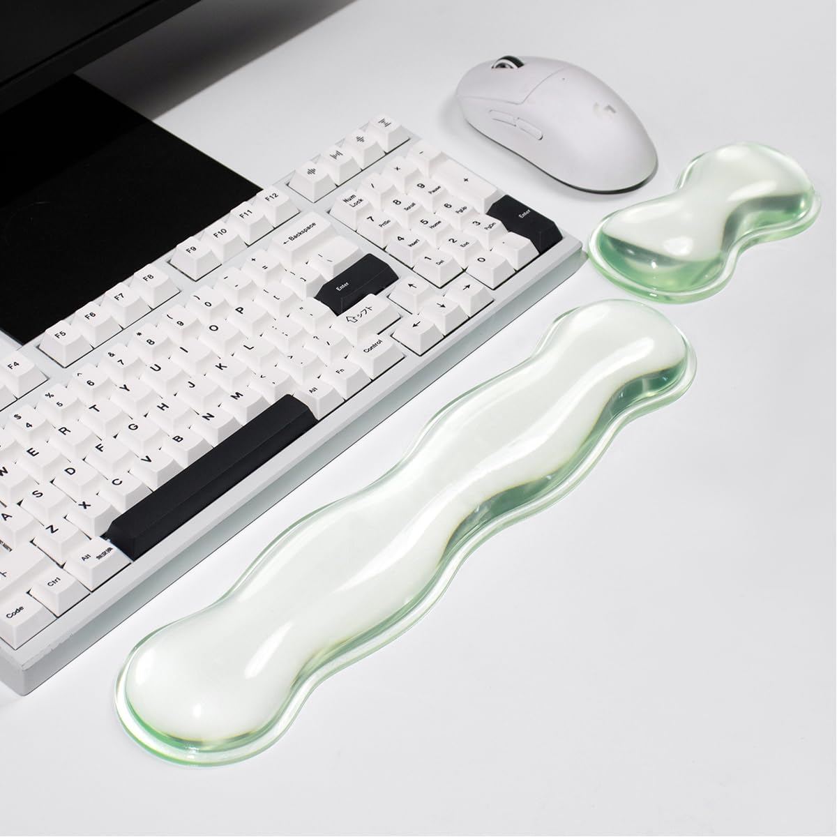 Clear Gel Wrist Rest for Keyboard and Mouse, White Silicone Keyboard Wrist Rest Set, Cute Ergonomic Wrist Rest for Keyboard 60%/75%(White) 30 61MzIdTD+LL. AC SL1200 - northernschoolofshiatsu.co.uk