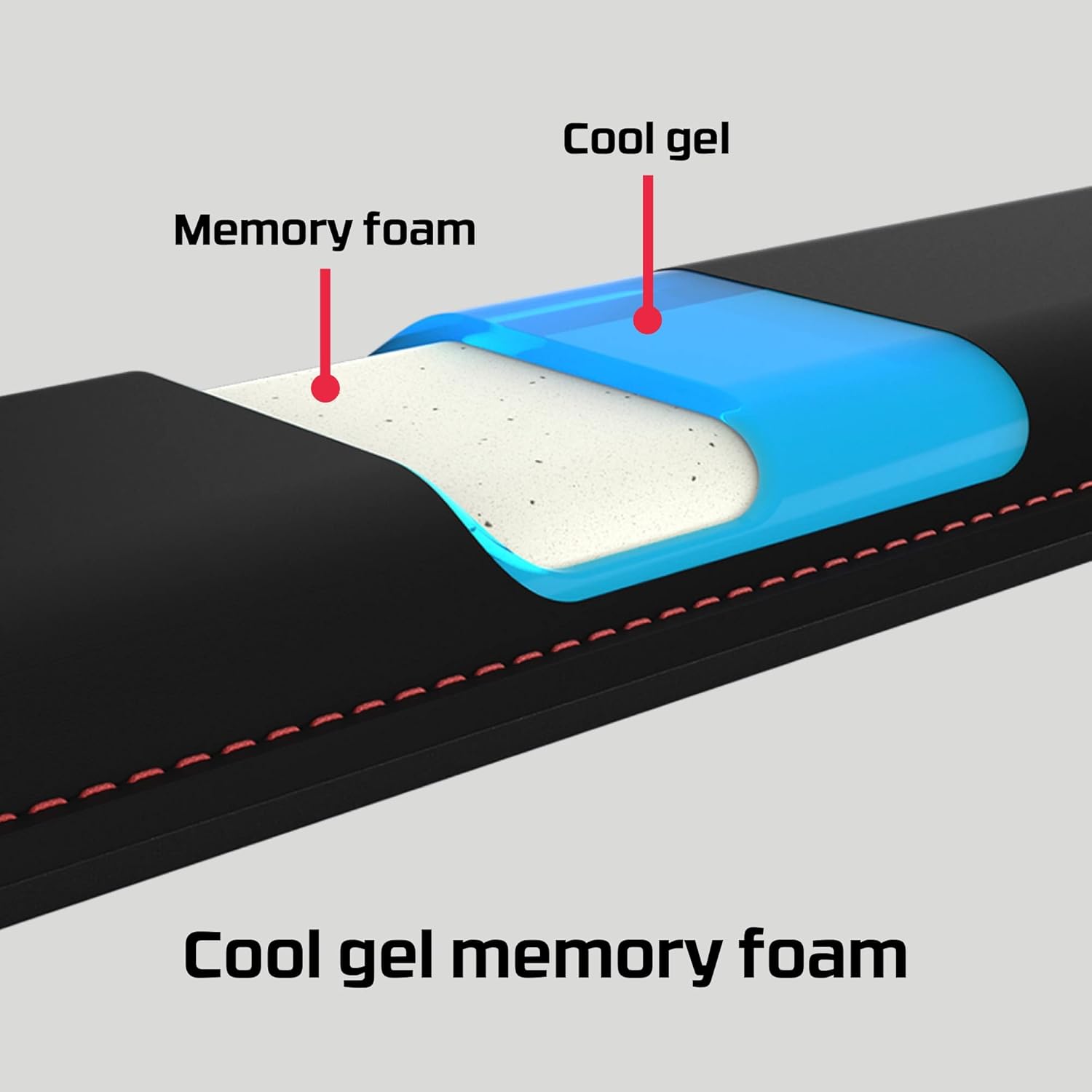 HyperX Wrist Rests - Cooling Gel Memory Foam - Anti-Slip - Keyboard and Mouse Accessories, Black 6 61NM1aEMAHL. AC SL1500 - northernschoolofshiatsu.co.uk