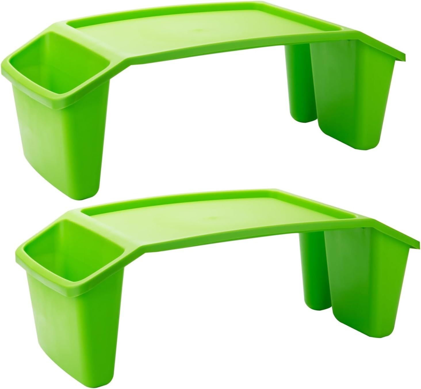 Mind Reader Kids Lap Desk, Set of 2, Activity Tray, Drawing, Stackable, Portable, Plastic, 22.25" L x 10.75" W x 8.5" H, Blue 41 - northernschoolofshiatsu.co.uk