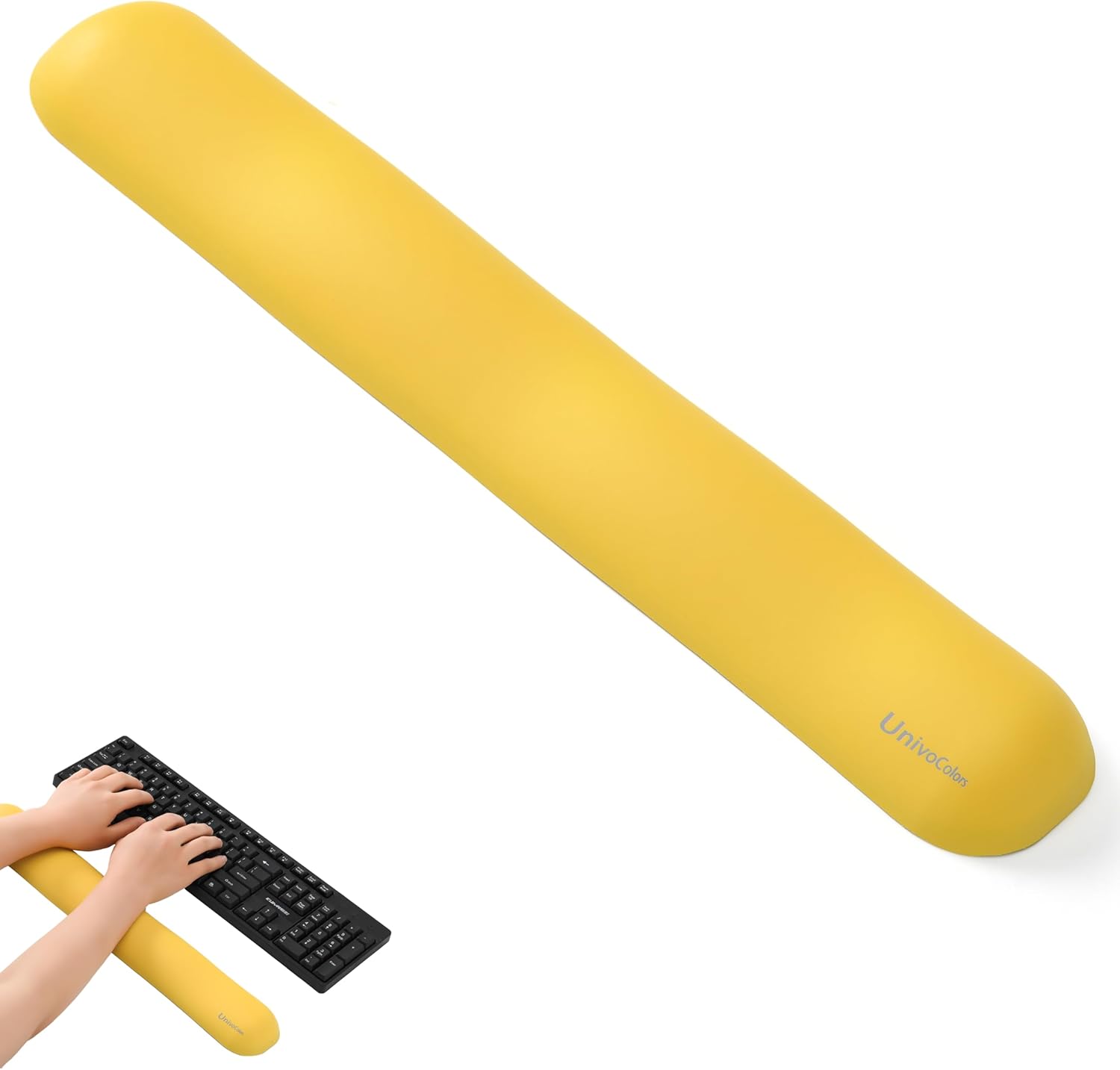 UnivoColors Design-Wave Set of Keyboad Wrist Rest & Mouce Pad,Artificial Sheepskin+Memory Foam+Ergonomic+Anti-Slip Gel, Resilience Support During Work and Gaming,Keyboard Accessory,White 90 - northernschoolofshiatsu.co.uk