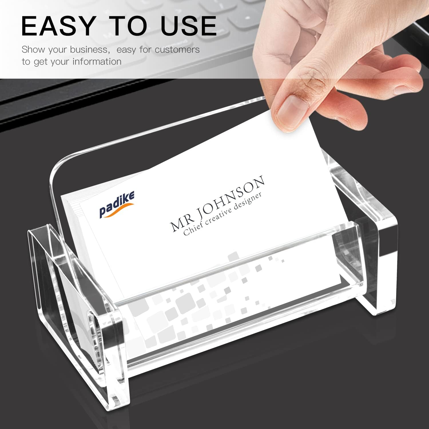 Padike Acrylic Business Card Holder Clear Business Card Stand,Premium Acrylic Clear Business Card Holder Desk Display 2 61Nos56f3SL. AC SL1500 - northernschoolofshiatsu.co.uk