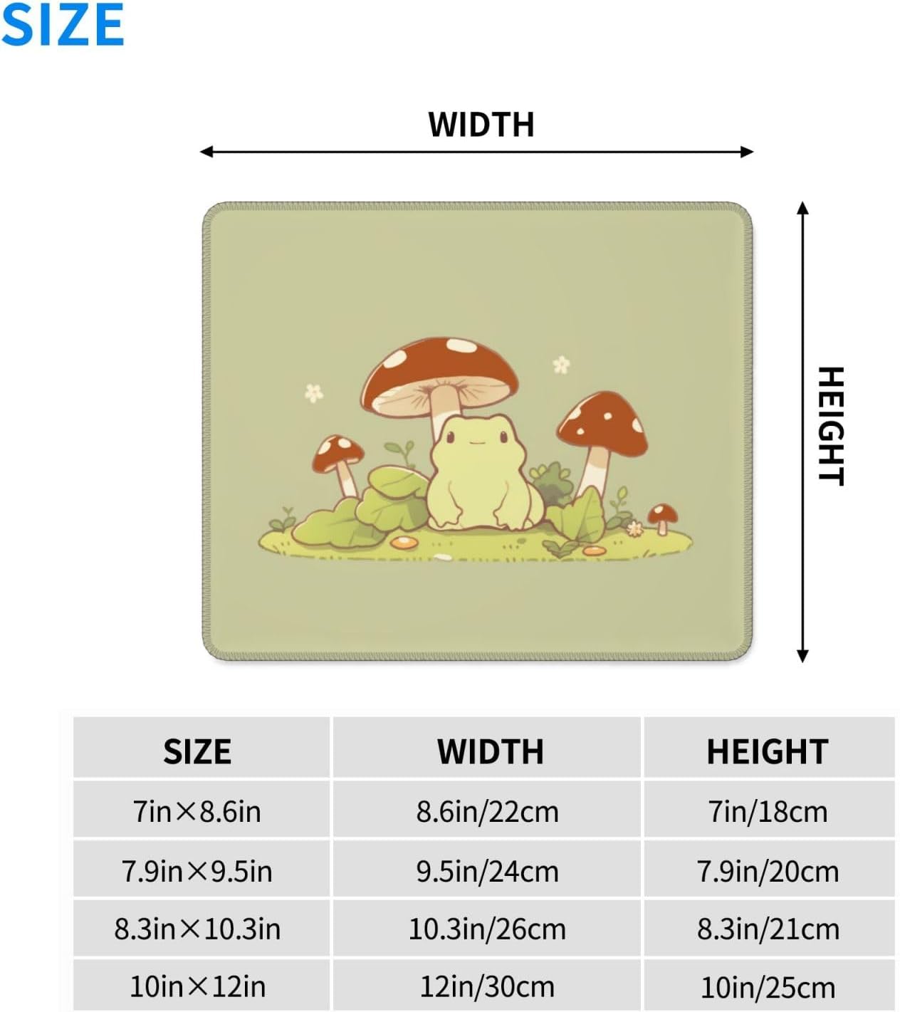01 Cute Mushroom Mouse Pad - Green, Frog - Cottagecore, Fairycore Theme - 8.3 x 10.3 Inches 6 61OQZiBJnPL. AC SL1500 - northernschoolofshiatsu.co.uk