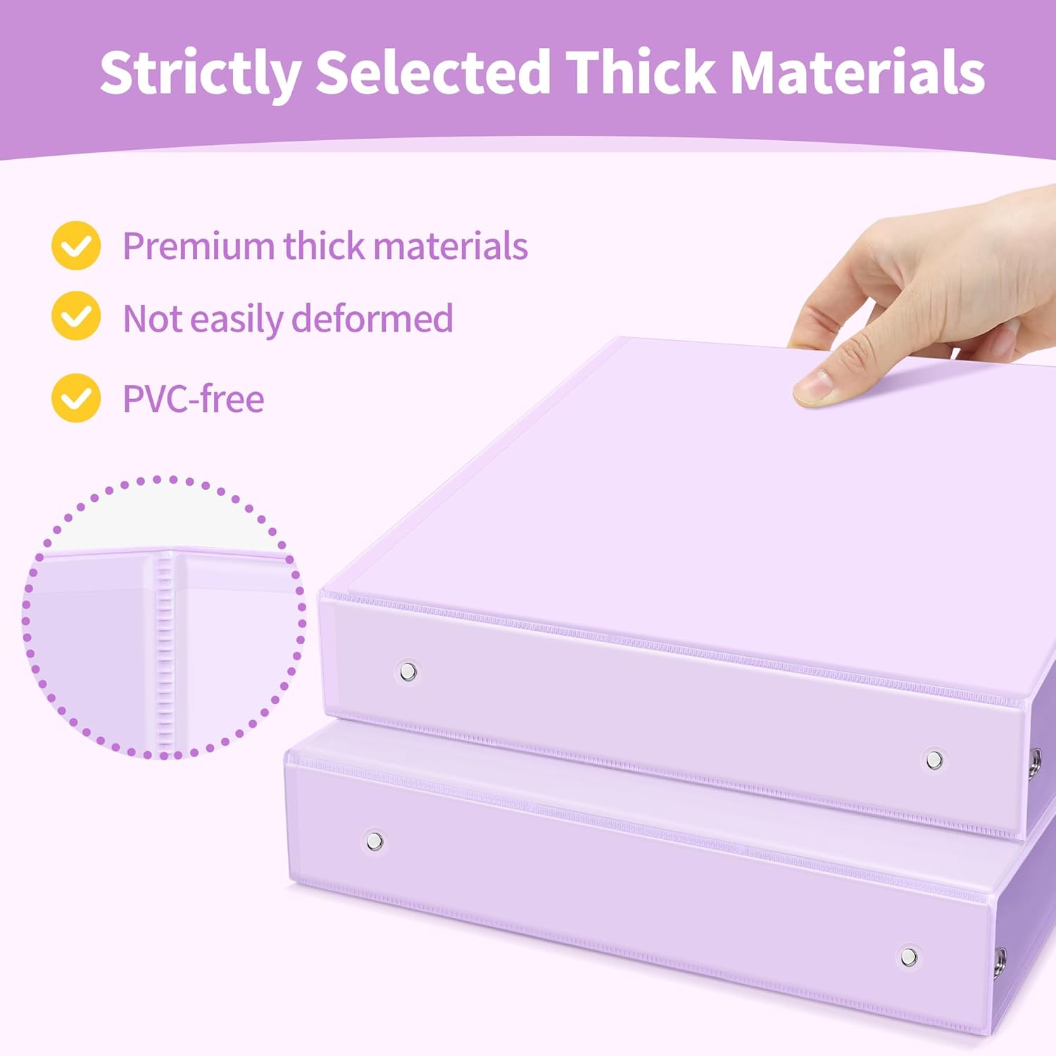 SUNEE 3 Ring Binder 1 Inch 1 Pack, Clear View Binder Three Ring PVC-Free (Fit 8.5x11 Inches) for School Binder or Office Binder Supplies, Purple Binder 152 - northernschoolofshiatsu.co.uk