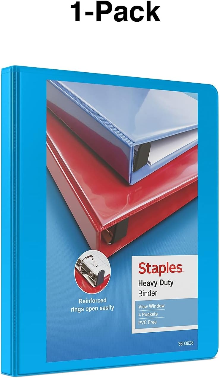 Staples 976049 Heavy-Duty 4-Inch D 3-Ring View Binder Navy Blue (26372) 245 61QVS+i6hqL. AC SL1500 - northernschoolofshiatsu.co.uk