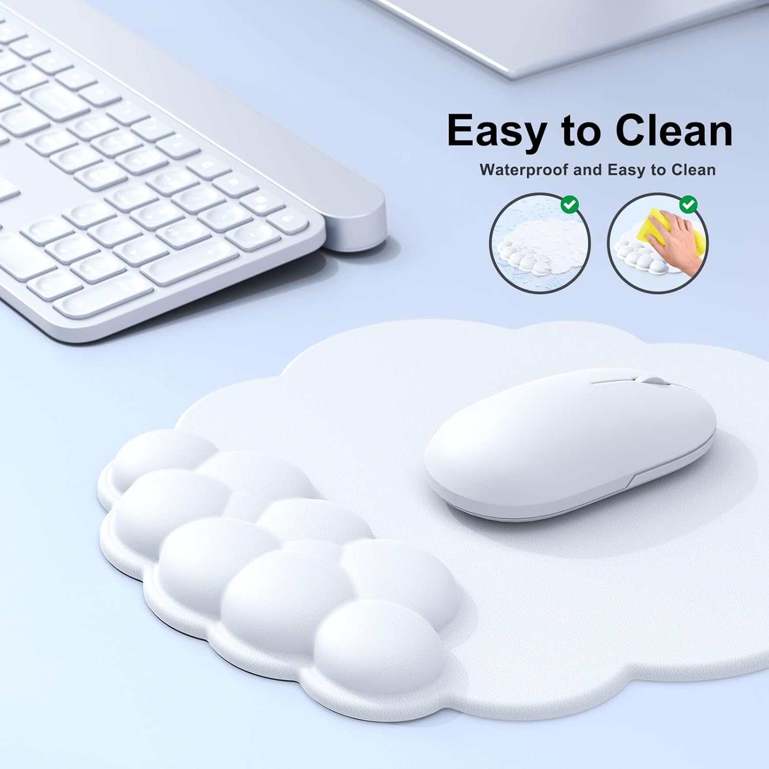 Cloud Mouse Pad with Wrist Rest, Cloud Keyboard Wrist Rest, Wrist Rest for Computer Keyboard, Cloud Mouse Pad Wrist Support, Ergonomic Cloud Keyboard Mouse Wrist Support (White), 17inch, MEAJ3 4 61QiCzt8gZL. AC SL1500 - northernschoolofshiatsu.co.uk