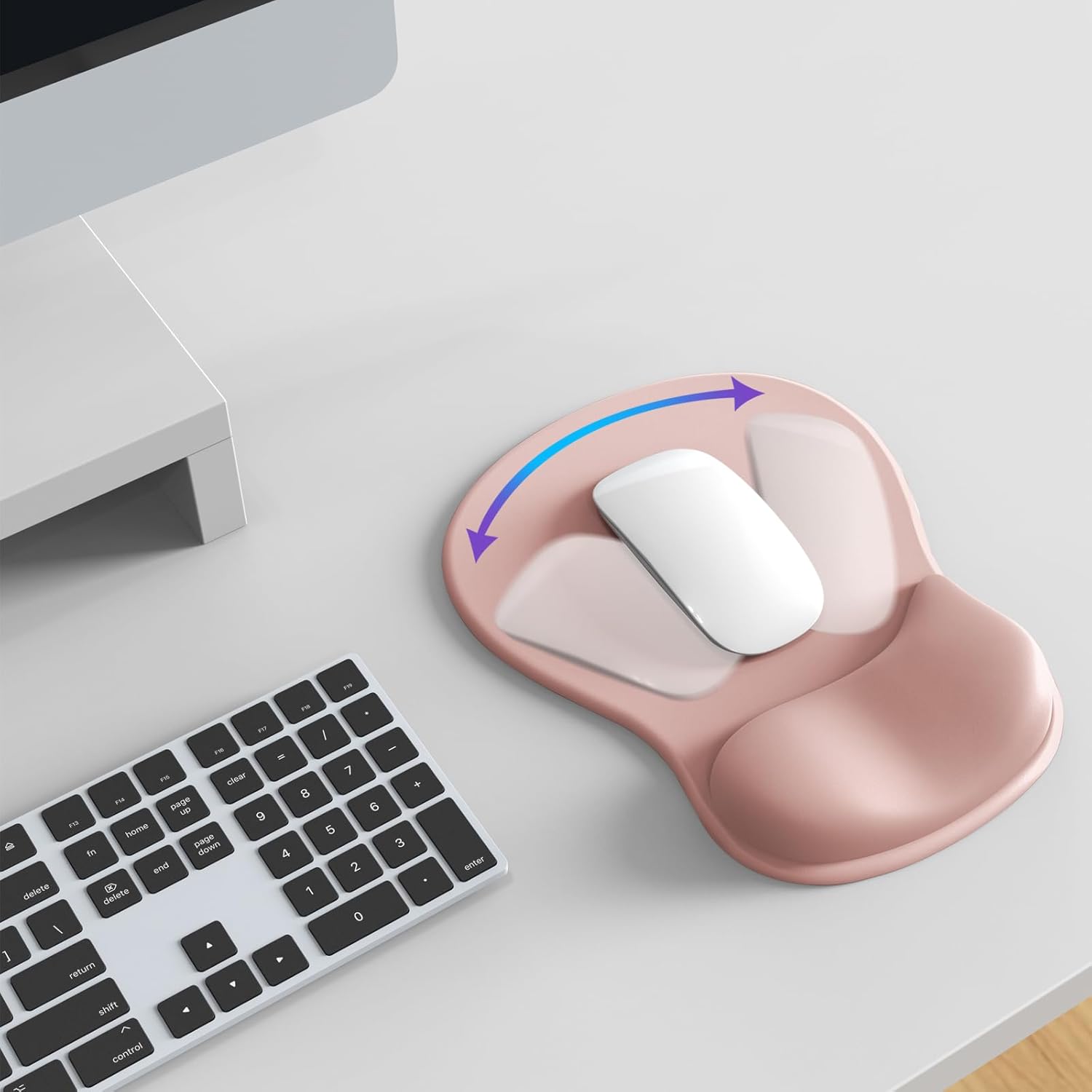 Mouse Pad with Wrist Rest,Ergonomic Mouse Pad with Comfortable Gel Wrist Rest Support and Non-Slip PU Base for Easy Typing Pain Relief, Durable and Washable(Pink) 7 61RQn++wwsL. AC SL1500 - northernschoolofshiatsu.co.uk
