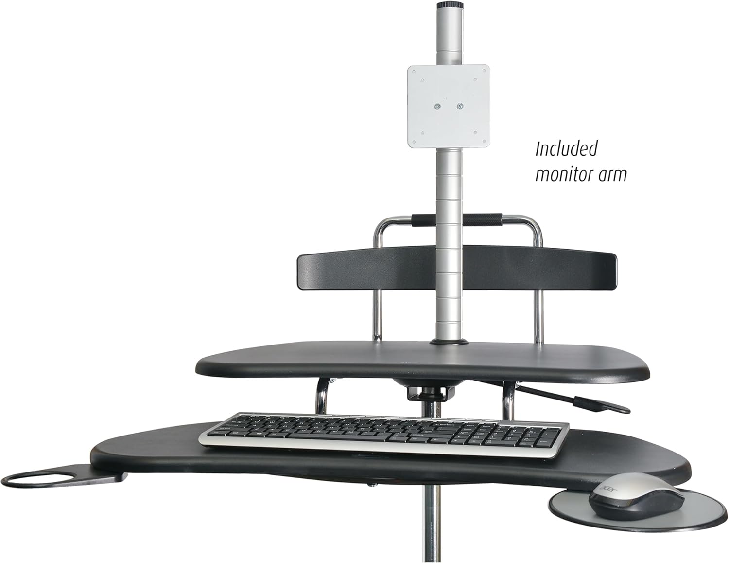 Kantek Mobile Sit Stand Height Adjustable (31"-44.5") PC Cart, Rolling Computer Laptop Workstation, Keyboard Tray, Mouse Tray, Printer, UPS, Monitor Arm,Black,STS240 6 61RaVo9GRUL. AC SL1500 - northernschoolofshiatsu.co.uk
