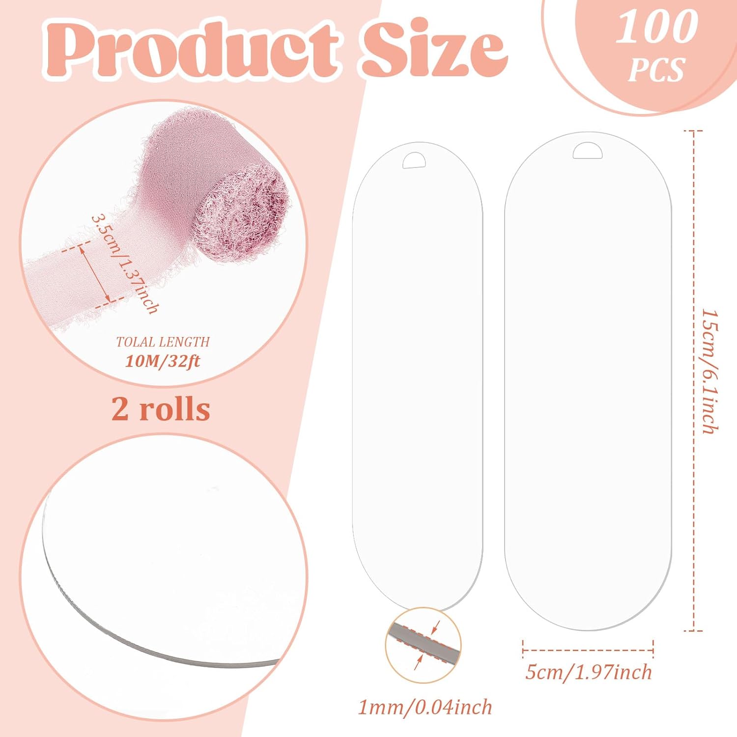 Yeaqee 100 Pcs Acrylic Bookmark Blanks Clear Bookmarks Acrylic Tags with 2 Rolls Ribbon DIY Craft Transparent Bookmark for Reading Lovers for School Presents(5.9 x 2 Inch,Dusty Pink) 2 61TfW9+30mL. AC SL1500 - northernschoolofshiatsu.co.uk