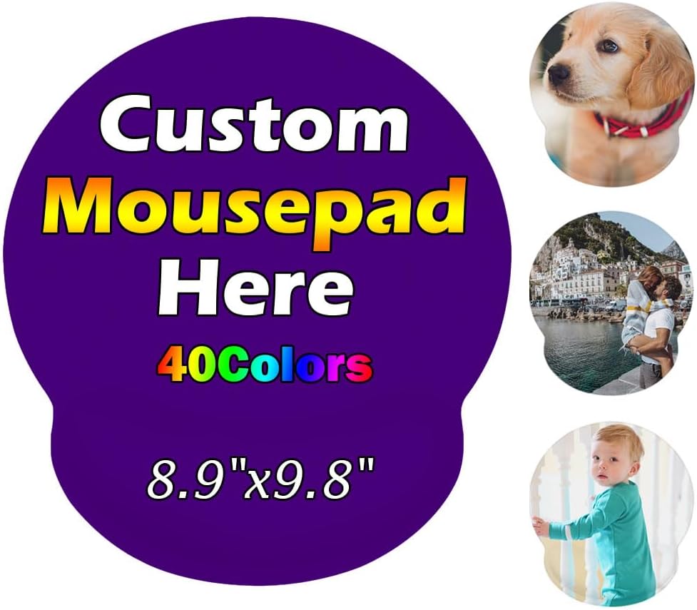 Personalized Wrist Rest Mouse Pad, Add Your Photo, Text, Logo or Art Design, Custom Your own Customized Gaming, Office Mousepad, Black, 7.6-9 59 61Tm - northernschoolofshiatsu.co.uk