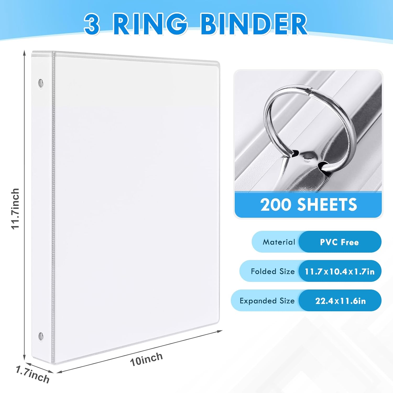 1 Inch Binders 3 Ring, 6 Pack White Clear View Cover 3 Ring Binders for School, 2 Interior Pockets, Heavy Duty Round Ring Binders, Notebook Binder for Office, Home Supplies 2 61TnJiN1qFL. AC SL1500 - northernschoolofshiatsu.co.uk