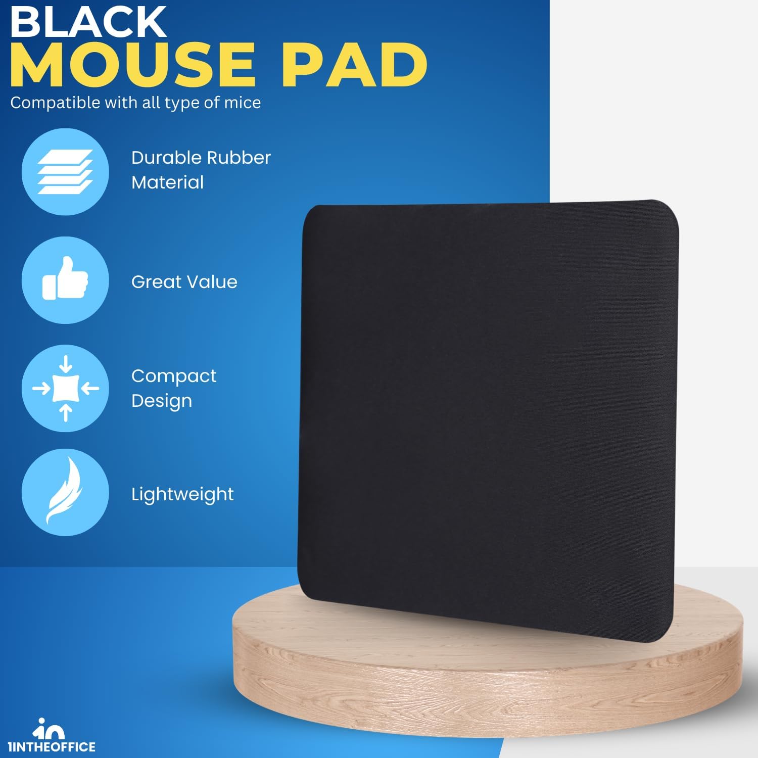 1InTheOffice Mouse Pad, 9" x 7.5", Black 2 61Tnf7eBwcL. AC SL1500 - northernschoolofshiatsu.co.uk
