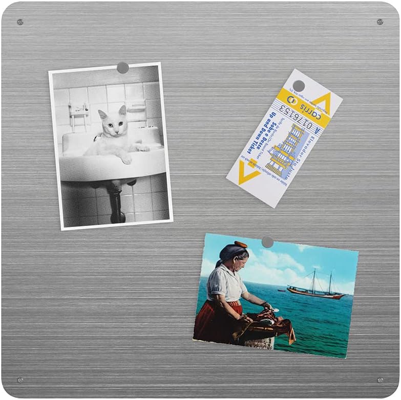 Three by Three Seattle 12 x 12 Inch Metal Frameless Magnetic Bulletin Board with 12 Magnets for Memos, Photos, Lists, and More in Office, Home, or School Décor (White) 20 61V4kTfVJKL. AC SL1024 - northernschoolofshiatsu.co.uk
