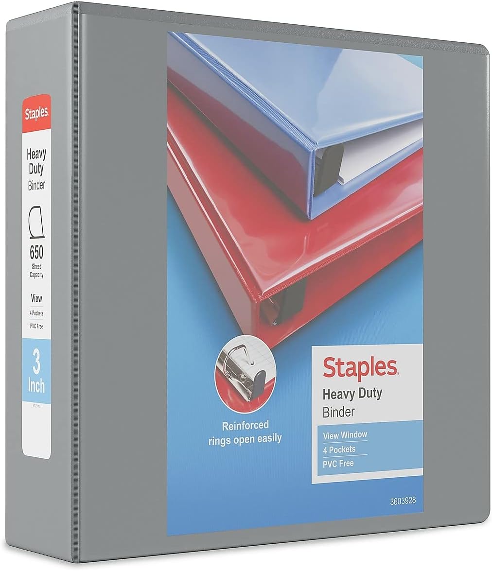 Staples 976049 Heavy-Duty 4-Inch D 3-Ring View Binder Navy Blue (26372) 56 61VZX+PA2TL. AC SL1500 - northernschoolofshiatsu.co.uk