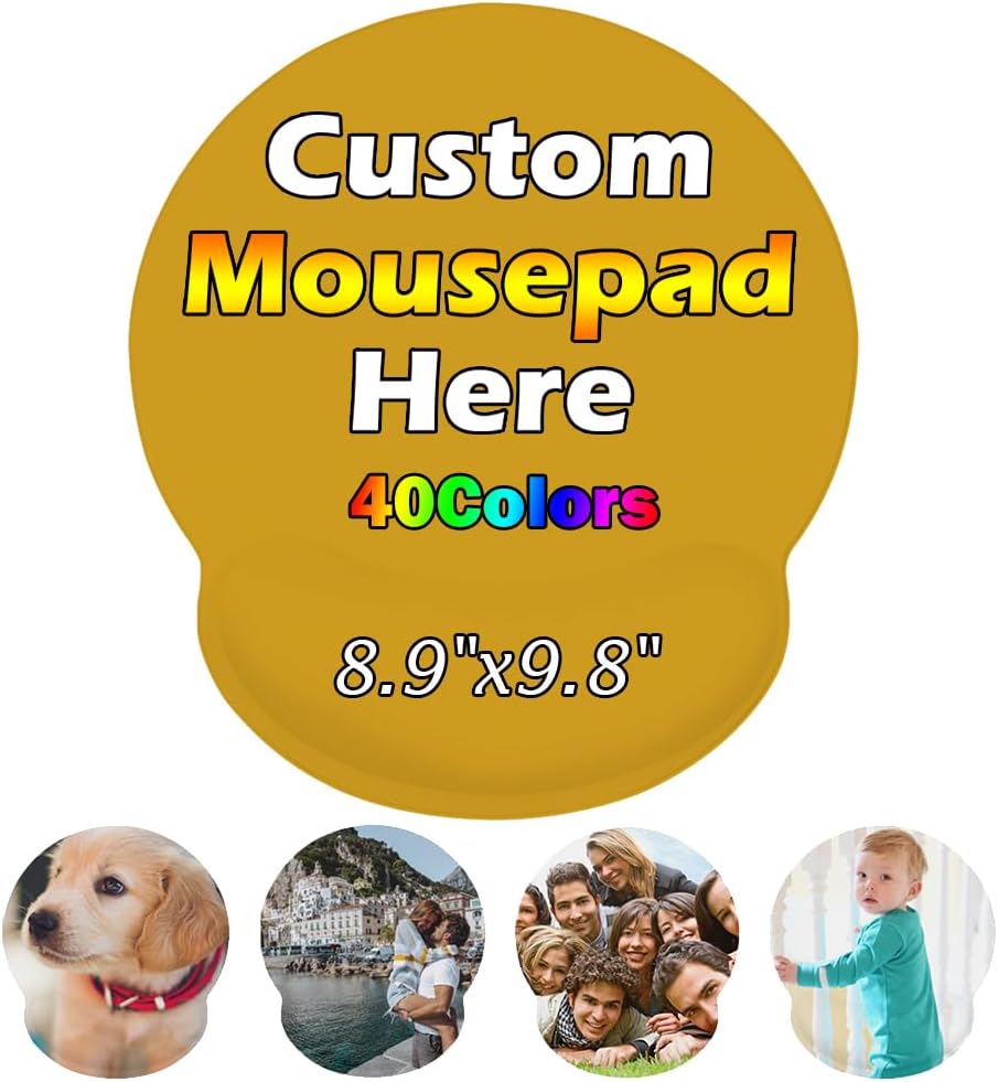 Personalized Wrist Rest Mouse Pad, Add Your Photo, Text, Logo or Art Design, Custom Your own Customized Gaming, Office Mousepad, Black, 7.6-9 81 61VkEVK05+L. AC SL1000 - northernschoolofshiatsu.co.uk