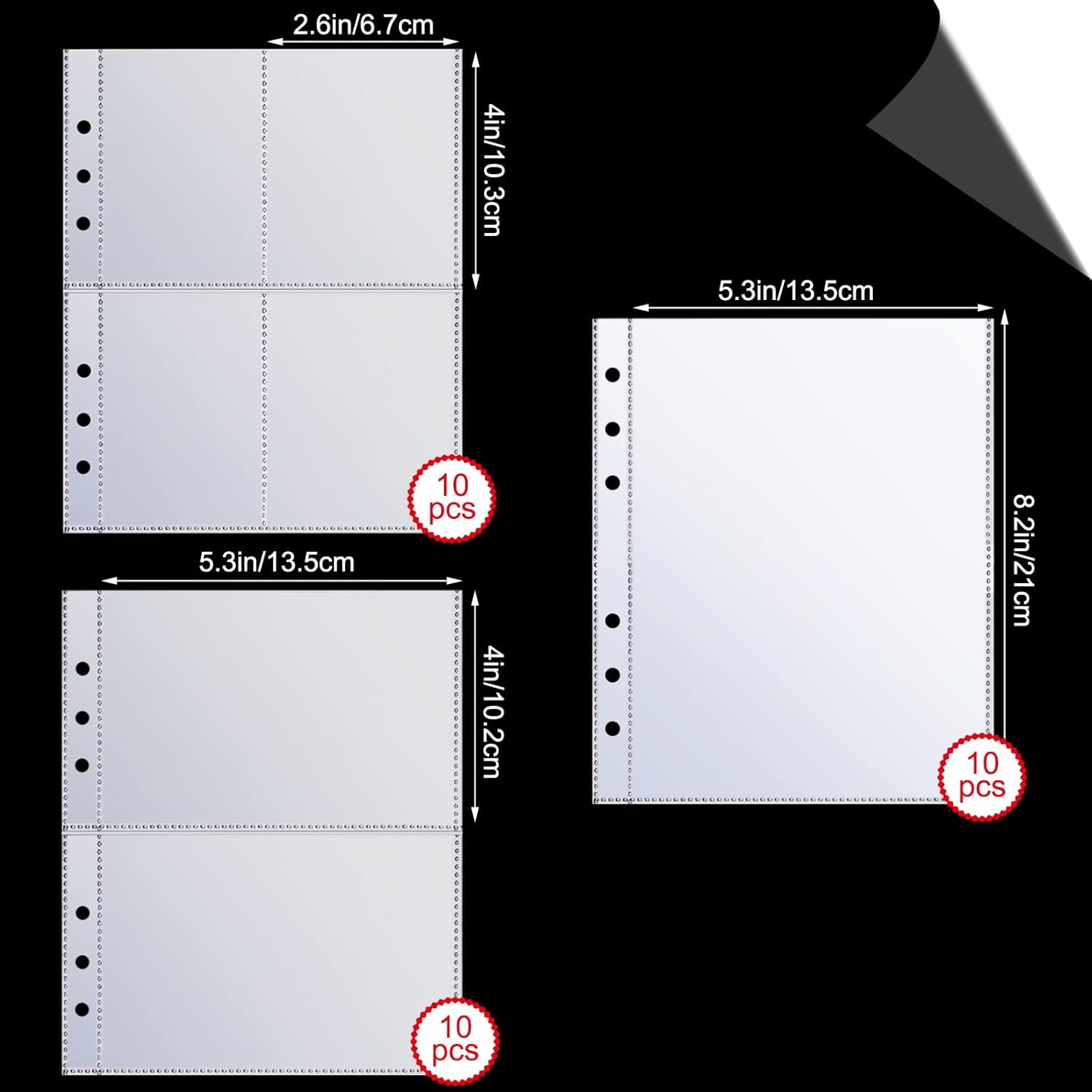 30 Pcs Binder Pockets Clear 4/2/1 Pockets A5 Binder Card Sleeves Pouch Photo Album Page Document Folder Trading Card for 6 Ring Insert Sleeves Refill Sheet 2 61Vy83yTjbL. AC SL1500 - northernschoolofshiatsu.co.uk