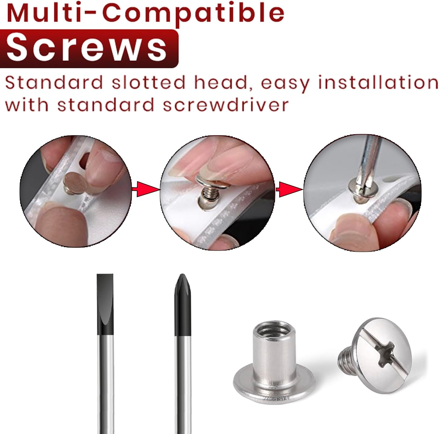 100 Pcs (50 Pair) Gun Black Phillips Chicago Binding Screws Assorted Kits,6 Sizes of Flat Head Rivet Hollow Binding Screws Posts, for Leather Saddles Purses Belt Repair(M5x5/10/15/25/35/45) 130 - northernschoolofshiatsu.co.uk