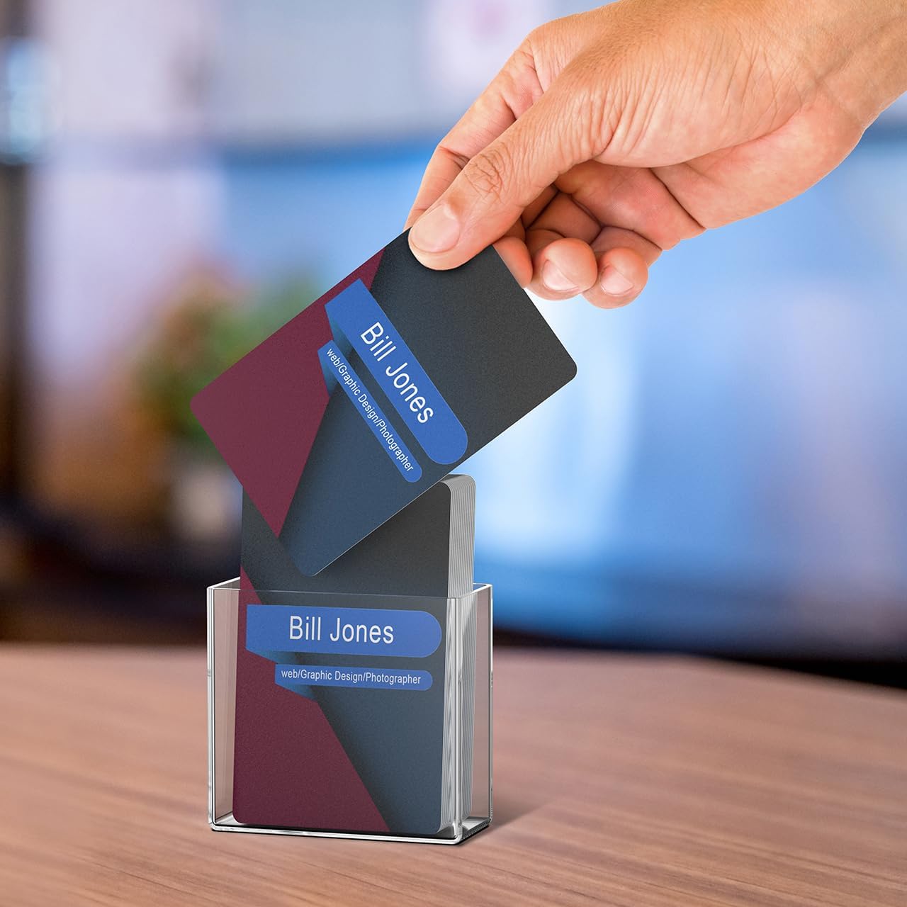 Marketing Holders 2 Pack Vertical Business Card Holder Desktop Display for 2" x 3.5" Appointment and Contact Cards at Medical and Dental Offices Lightweight Clear Acrylic Take A Card Display 29 61WfOCX42GL. AC SL1280 - northernschoolofshiatsu.co.uk