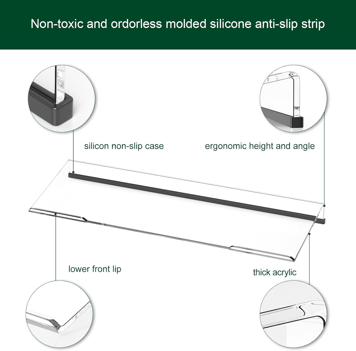 Computer Keyboard Stand Holder - Ergonomic Acrylic Keyboard Stand for Desktop Comfortable Keyboard Tray Riser with Silicone Anti-Slip Strip for Home School Office Desk Accessory, Lightpink 29 61Wi0PN8itL. AC SL1500 - northernschoolofshiatsu.co.uk