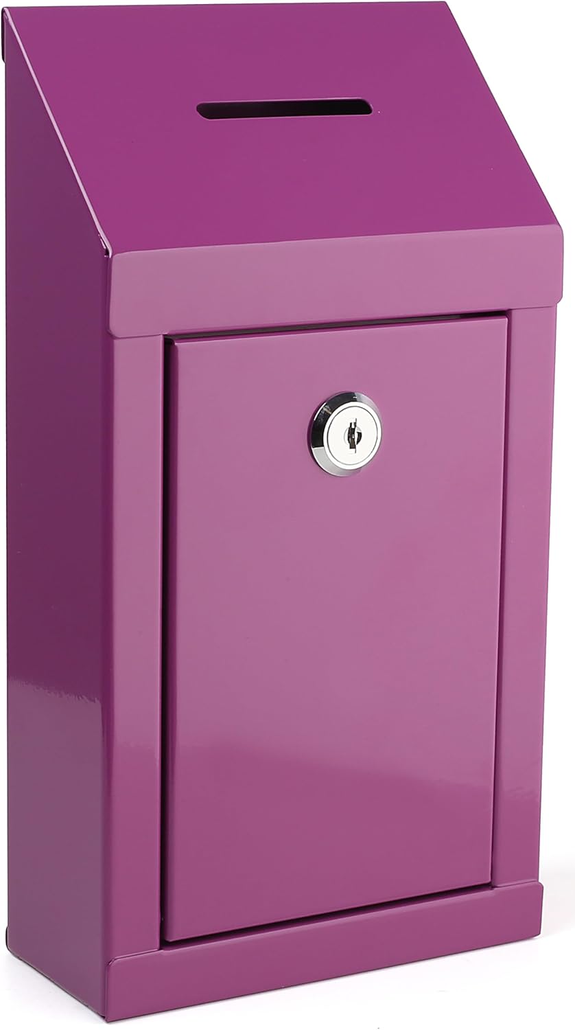 Metal Donation Box Charity Steel Collection Box Office Suggestion Box Secure Box With Top Slot and Lock with Keys Wall Mount with pre drilled holes 10x6x2.5" waterproof mailbox for Home Office(Gray) 47 61Wns3C3ewL. AC SL1500 - northernschoolofshiatsu.co.uk