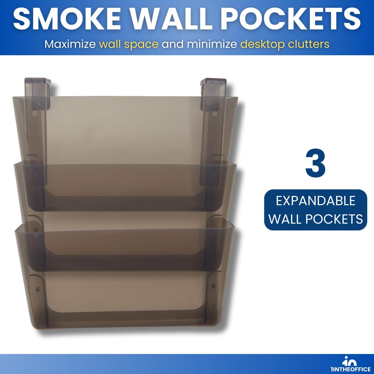 1InTheOffice Wall File Holder, Unbreakable 3-Pocket Plastic Letter Wall File, Plastic Wall Mount File Holder, 3 pocket wall file holder, Smokey Black, 3 Pocket 3 61WwT cXyIL. AC SL1500 - northernschoolofshiatsu.co.uk