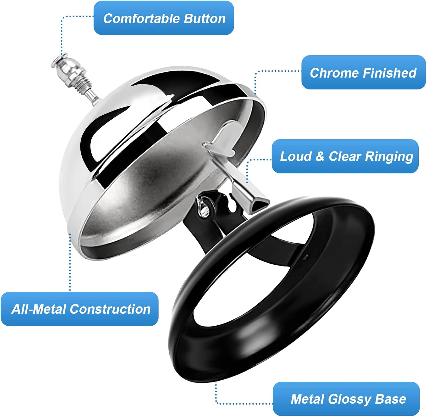 Yexiya 24 Pack Call Bell 3.35 Inch Diameter with Metal Anti-Rust Construction Service Bell for Hotels, Schools, Restaurants, Reception Areas, Hospitals, Warehouses 5 61X - northernschoolofshiatsu.co.uk