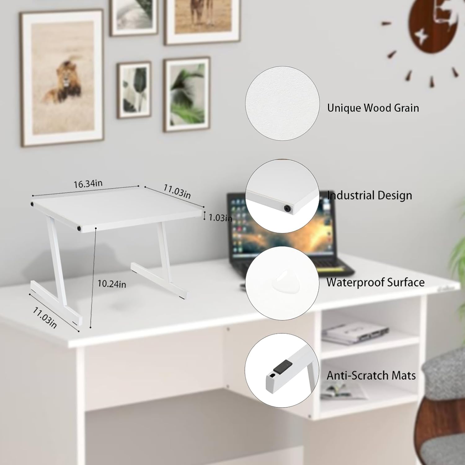 Versatile Printer Stand with Storage Portable Home Office Space-Saving Desktop Organizer Durable and Practical White 2 61XhrIMf7jL. AC SL1500 - northernschoolofshiatsu.co.uk