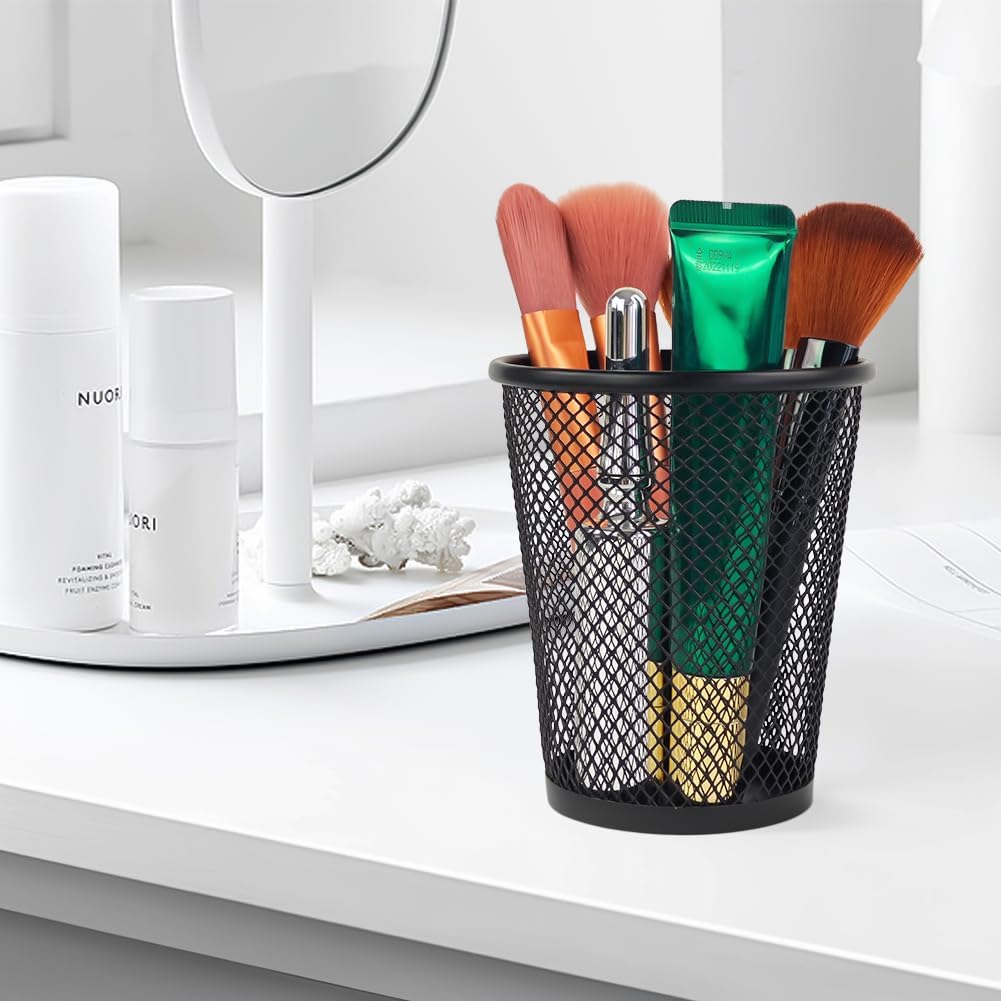 Pen Pencil Holder Cup Container PU Leather Desk Organizer Stand Decor Brush Scissor Holder Decoration Office Desk Home School (3.3" x 3.3" x 4", Black) 95 61XtYHyFW3L. AC SL1001 - northernschoolofshiatsu.co.uk