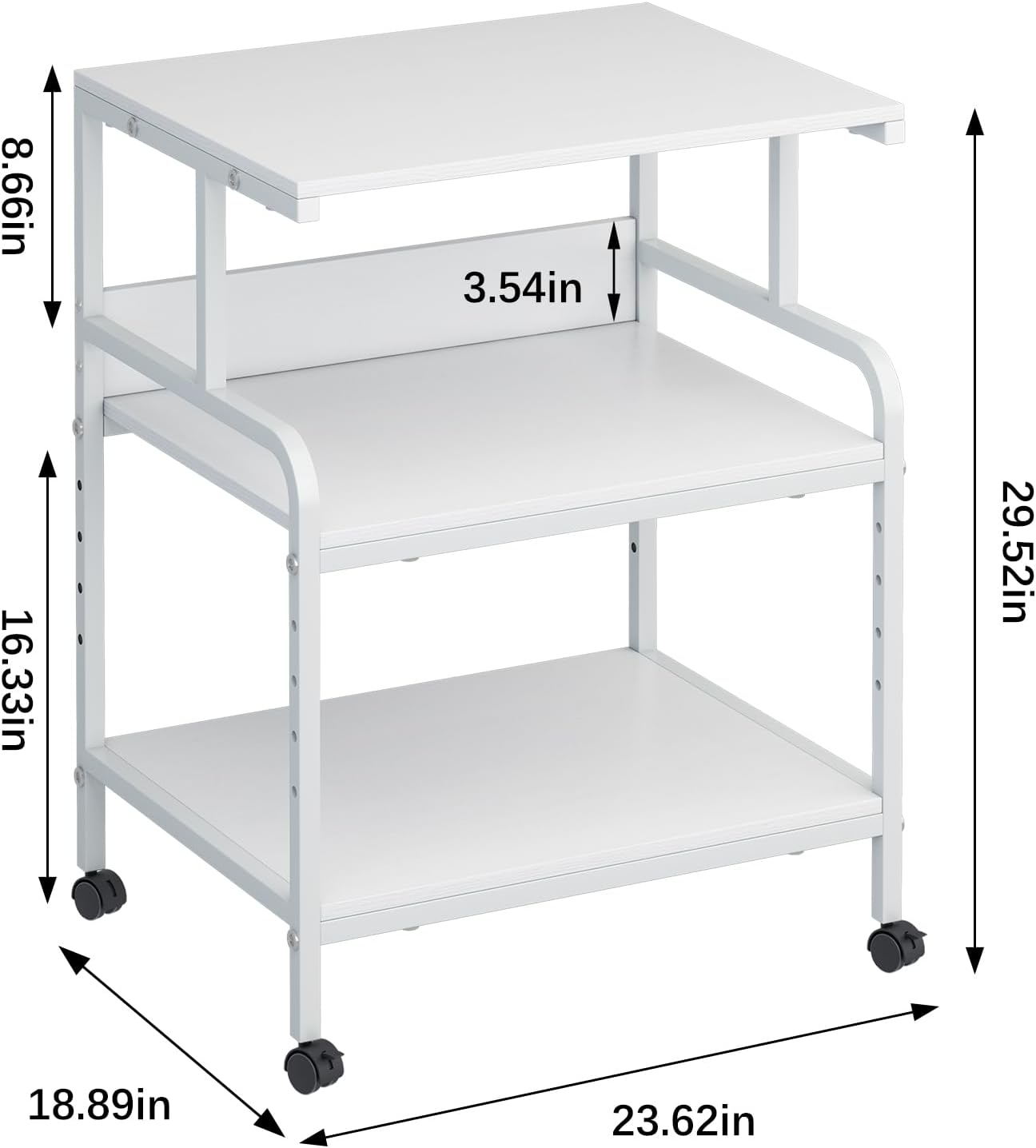 4 Tier Printer Stand with Storage Shelf, Large Tall Printer Cart with Wheels, Mobile Printer Table for Home Office, Adjustable Stands for Printer Heat Press Scanner Fax (Black), High 49 61Y3sPMbEAL. AC SL1500 - northernschoolofshiatsu.co.uk