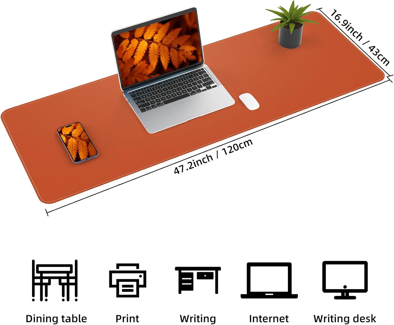 Large Desk Mat 47.2" x 17" Leather Desk Pad Protector with Natural Cork & PU Leather, Non-Slip Office Desk Mat, Large Mouse Pad, Waterproof Desk Blotter pad for Office&Home(Black) 155 61YKYh5RMfL. AC SL1500 - northernschoolofshiatsu.co.uk
