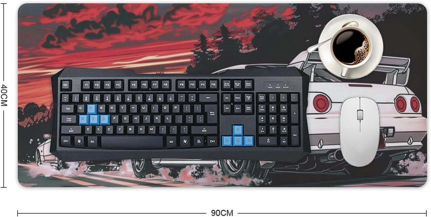 Car Gaming Mouse Pad Large Mousepad R32 Japanese Retrowave Anime JDM Racing Car Big Computer Desk Mat Desk Pad for Keyboard and Mouse Mat Non-Slip Base 40x90cm 2 61Z5OBIo0ZL. AC SL1500 - northernschoolofshiatsu.co.uk
