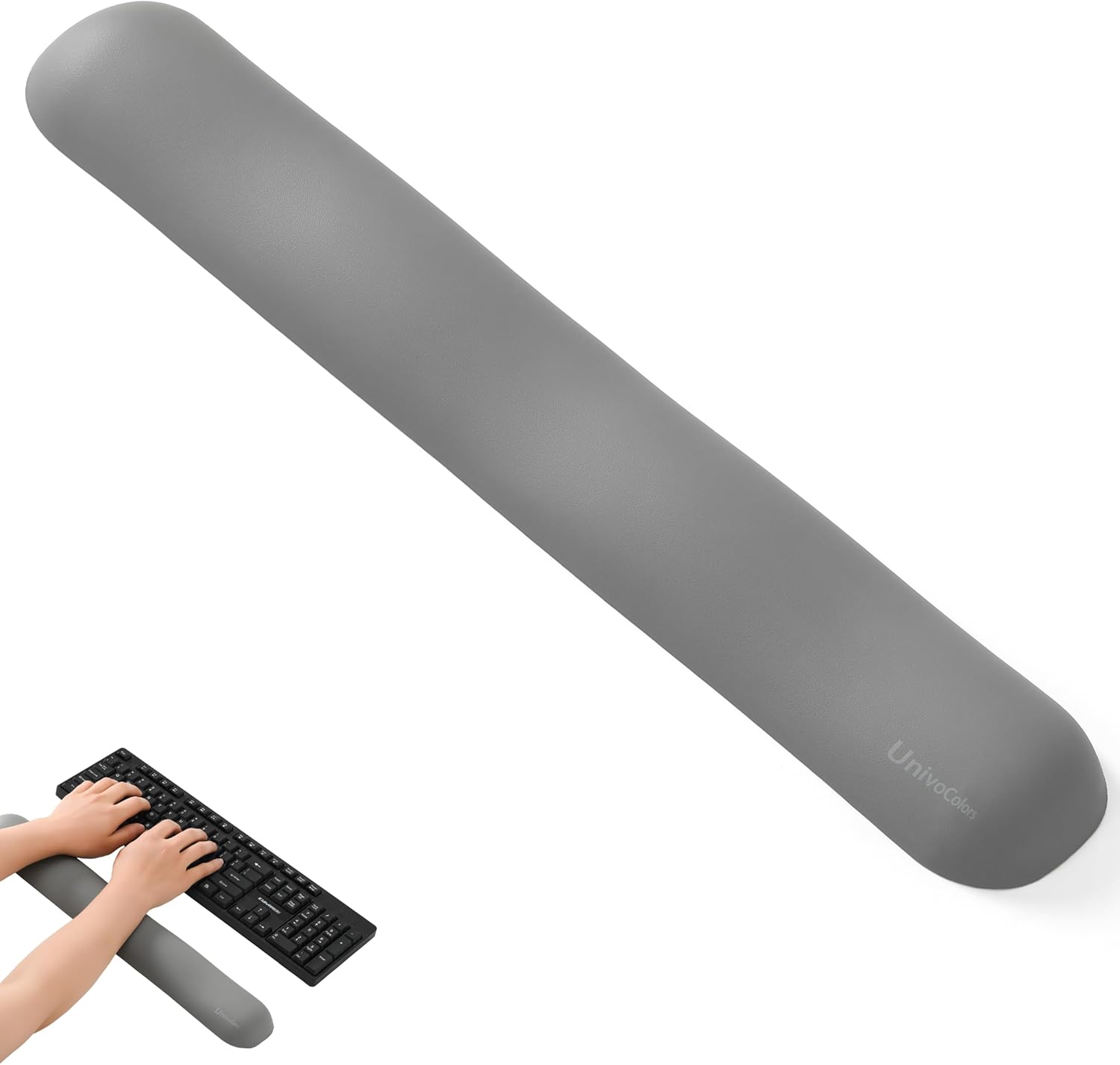 UnivoColors Design-Wave Set of Keyboad Wrist Rest & Mouce Pad,Artificial Sheepskin+Memory Foam+Ergonomic+Anti-Slip Gel, Resilience Support During Work and Gaming,Keyboard Accessory,White 66 - northernschoolofshiatsu.co.uk