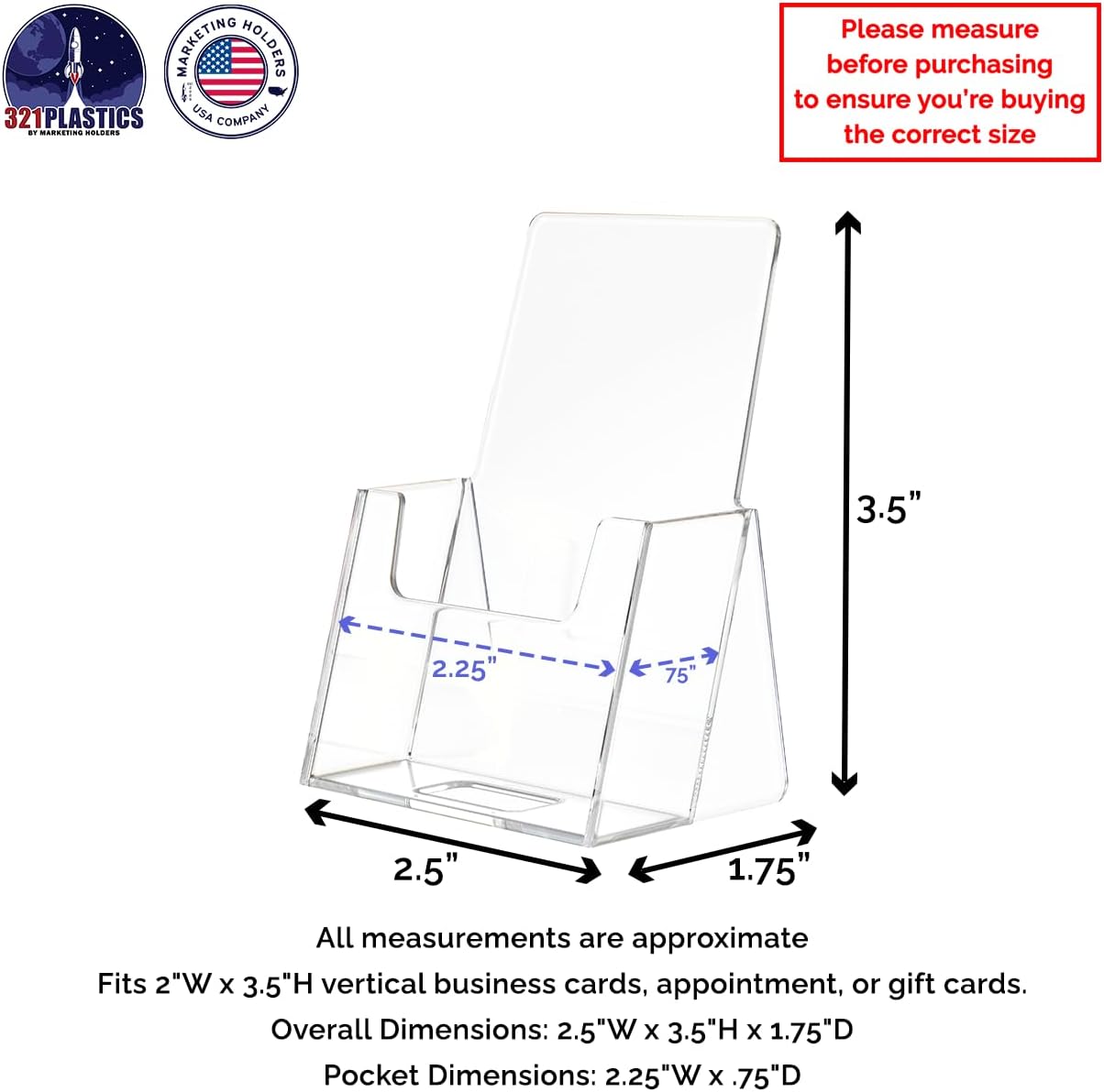 Marketing Holders 2 Pack Vertical Business Card Holder Desktop Display for 2" x 3.5" Appointment and Contact Cards at Medical and Dental Offices Lightweight Clear Acrylic Take A Card Display 18 61ZK9Tl0ygL. AC SL1280 - northernschoolofshiatsu.co.uk