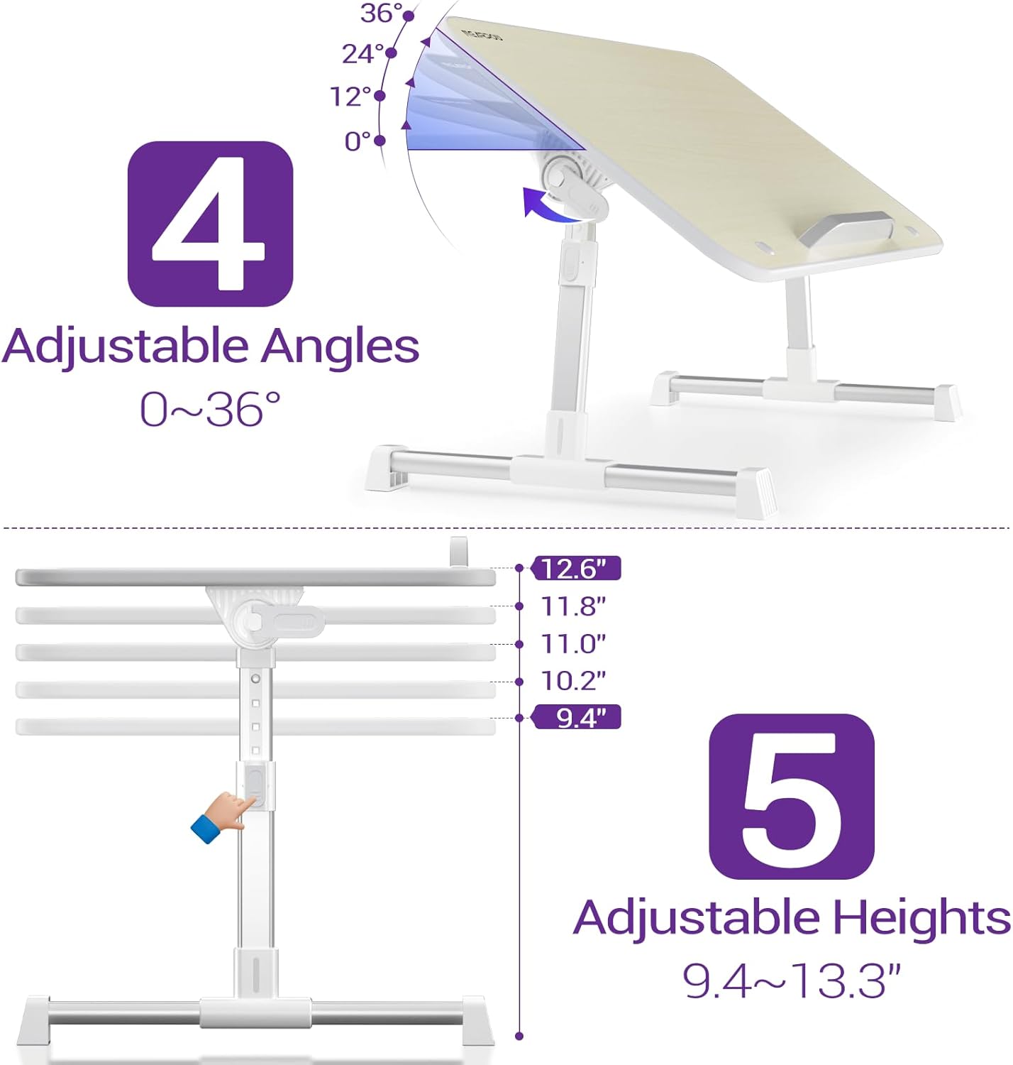 Nearpow Laptop Bed Tray Table, Adjustable Laptop Bed Stand, Portable Standing Table with Foldable Legs, Foldable Lap Tablet Table for Sofa Couch Floor - Medium Size 23 61ZY9Ks9+HL. AC SL1500 - northernschoolofshiatsu.co.uk