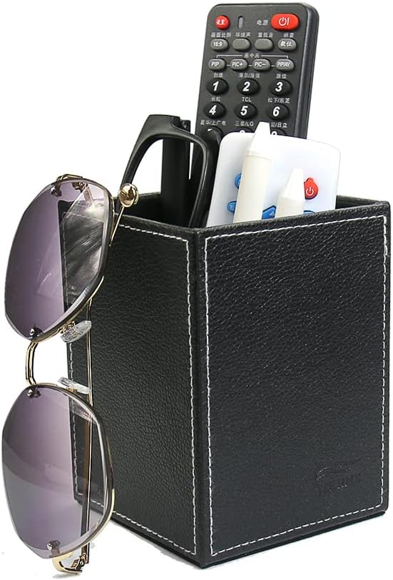 Pen Pencil Holder Cup Container PU Leather Desk Organizer Stand Decor Brush Scissor Holder Decoration Office Desk Home School (3.3" x 3.3" x 4", Black) 101 61ZbddjRQAL. AC SL1001 - northernschoolofshiatsu.co.uk